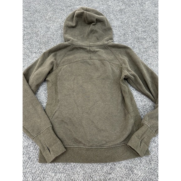 Lululemon Women's 10 Scuba Hoodie Light Cotton Fleece in Dark Olive Green - Picture 11 of 13